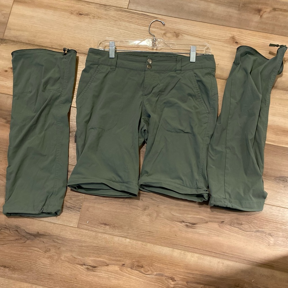 Columbia Omni shield advanced repellency army green adjustable pants/shorts